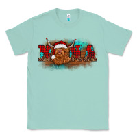 Seafoam christmas nana highland cow Classic Tee - BarkalooDesign
