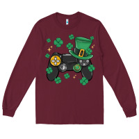 Burgundy video game st patricks day Long Sleeve Tee - MaliasSmallBusiness