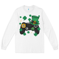 White video game st patricks day Long Sleeve Tee - MaliasSmallBusiness