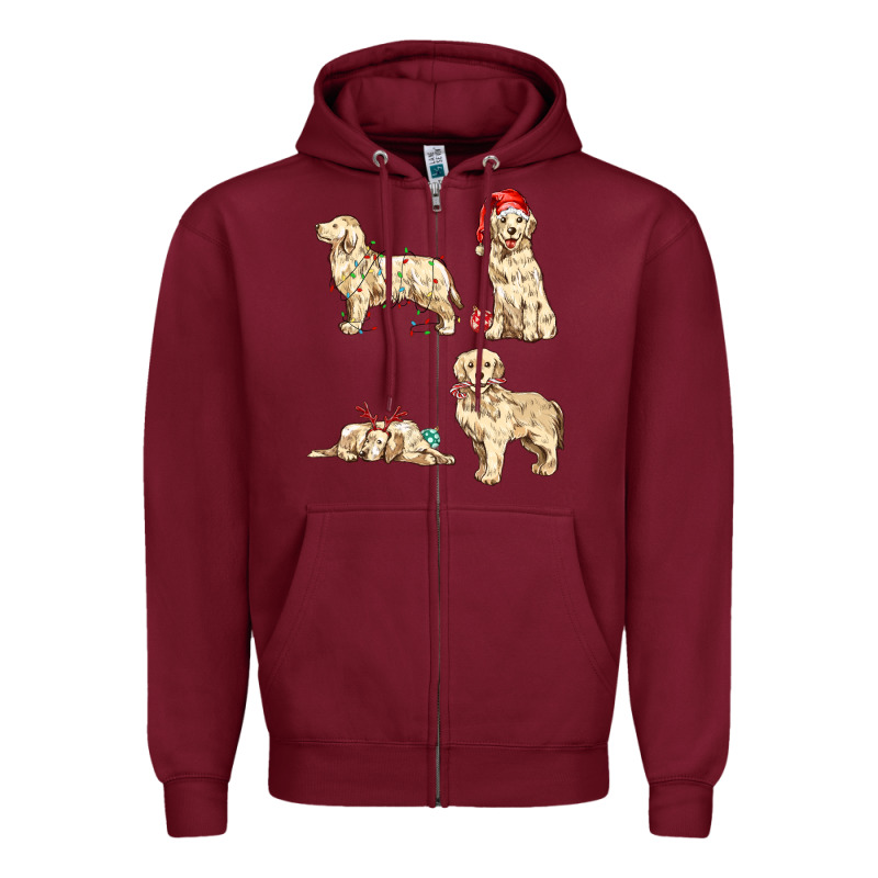 Christmas Dogs Zipper Hoodie by MaliasSmallBusiness | Teevron