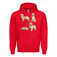Red christmas dogs Zipper Hoodie - MaliasSmallBusiness