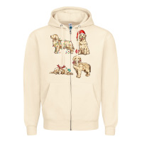 Sandshell christmas dogs Zipper Hoodie - MaliasSmallBusiness