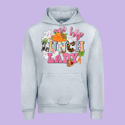 One Hip Lunch Lady Easter Day Urban Hoodie Designed By Cowgirlartshop