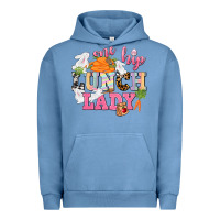 Pigment Pebble Blue One hip Lunch Lady Easter Day Urban Hoodie - CowGirlArtShop