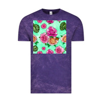 Cloud Purple floral background Vintage Tee - BundleAndBundleShop
