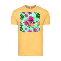 Vintage Mustard floral background Vintage Tee - BundleAndBundleShop