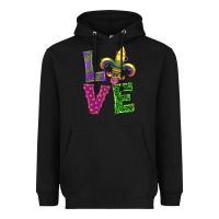 Black mardi gras love Heavyweight Hoodie - RanaPortraitStore