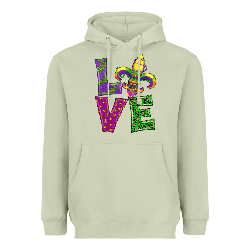 Mardi Gras Love Heavyweight Hoodie by RanaPortraitStore | Teevron