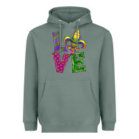 Sage mardi gras love Heavyweight Hoodie - RanaPortraitStore