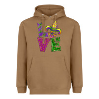 Toasted Coconut mardi gras love Heavyweight Hoodie - RanaPortraitStore