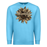 Ocean Blue thankful sunflower Premium Sweatshirt - Bettercallsaul