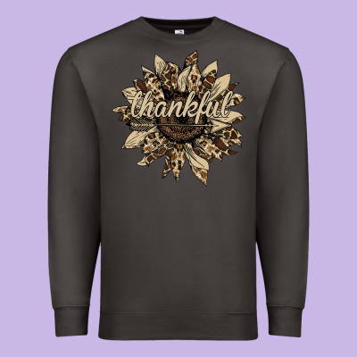 Thankful Sunflower Premium Sweatshirt Designed By Bettercallsaul