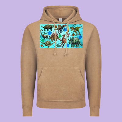 Dinosaurs Sippy Cup Vintage Hoodie Designed By Artiststas
