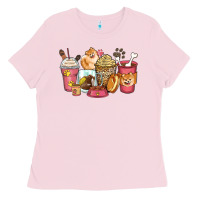Bubblegum Pink pomeranian coffee cups Ladies Tee - Zillion Design Studio