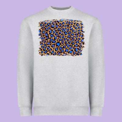 Leopard With Navy Blue Glitter Heavyweight Sweatshirt Designed By Artiststas