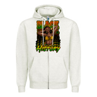 Oatmeal Heather black history afro woman Zipper Hoodie - NancyCooperArtShop
