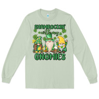 Matcha shamrock with my gnomies Long Sleeve Tee - MaliasSmallBusiness
