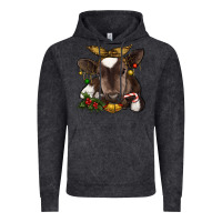Vintage Black christmas baby cow Vintage Hoodie - RanaPortraitStore