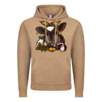 Vintage Coffee christmas baby cow Vintage Hoodie - RanaPortraitStore