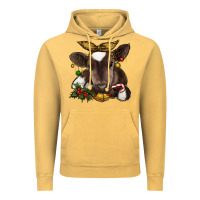 Vintage Mustard christmas baby cow Vintage Hoodie - RanaPortraitStore
