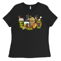 Black pitbull coffee cups Ladies Tee - Zillion Design Studio