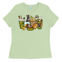 Matcha pitbull coffee cups Ladies Tee - Zillion Design Studio