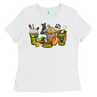 White pitbull coffee cups Ladies Tee - Zillion Design Studio