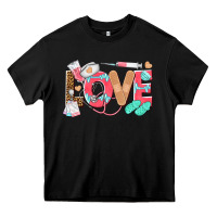 Black nurse love Heavy Core Tee - texasbilliewilder