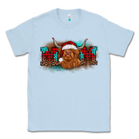 Dusty Blue christmas mom highland cow Classic Tee - BarkalooDesign