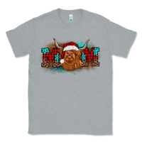 Heather Grey christmas mom highland cow Classic Tee - BarkalooDesign