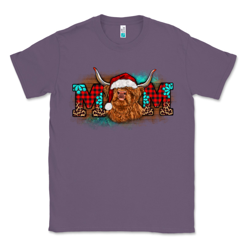 Christmas Mom Highland Cow Classic Tee by BarkalooDesign | Teevron