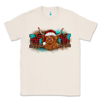 Natural christmas mom highland cow Classic Tee - BarkalooDesign