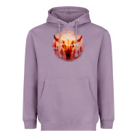 Lavender Western Cowboy Sunset Bull Skull Heavyweight Hoodie - Bettercallsaul