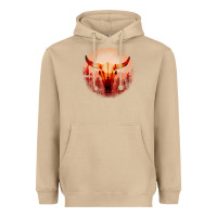 Mushroom Western Cowboy Sunset Bull Skull Heavyweight Hoodie - Bettercallsaul