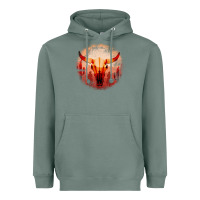 Sage Western Cowboy Sunset Bull Skull Heavyweight Hoodie - Bettercallsaul