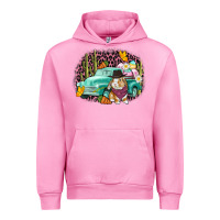 Fuchsia Pink Western rabbit Easter Day Urban Hoodie - CowGirlArtShop