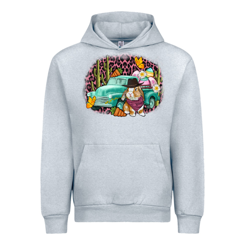 Western Rabbit Easter Day Urban Hoodie by CowGirlArtShop | Teevron