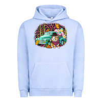 Pigment Grape Ice Western rabbit Easter Day Urban Hoodie - CowGirlArtShop