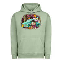 Pigment Oil Green Western rabbit Easter Day Urban Hoodie - CowGirlArtShop