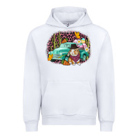 White Western rabbit Easter Day Urban Hoodie - CowGirlArtShop