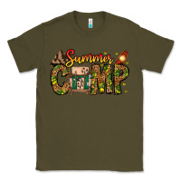 Army Green Summer Camp Classic Tee - CowhideDigitalArt