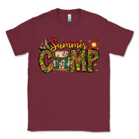 Burgundy Summer Camp Classic Tee - CowhideDigitalArt