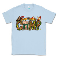 Dusty Blue Summer Camp Classic Tee - CowhideDigitalArt