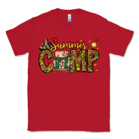 Red Summer Camp Classic Tee - CowhideDigitalArt