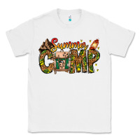 White Summer Camp Classic Tee - CowhideDigitalArt