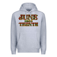 Heather Grey juneteenth 1865 Premium Hoodie - NancyCooperArtShop