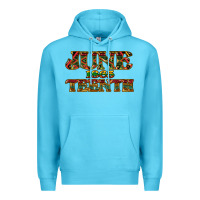 Ocean Blue juneteenth 1865 Premium Hoodie - NancyCooperArtShop