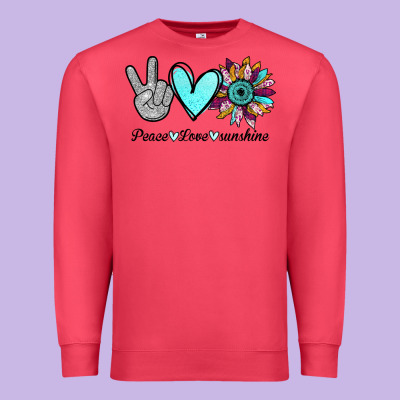 Peace Love Sunshine Premium Sweatshirt Designed By Bettercallsaul