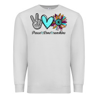 Dove Grey Peace Love Sunshine Premium Sweatshirt - Bettercallsaul