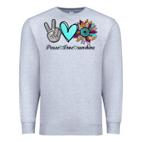 Heather Grey Peace Love Sunshine Premium Sweatshirt - Bettercallsaul